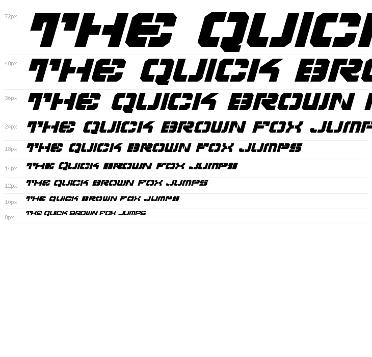 Vyper Bold Expanded Italic Waterfall