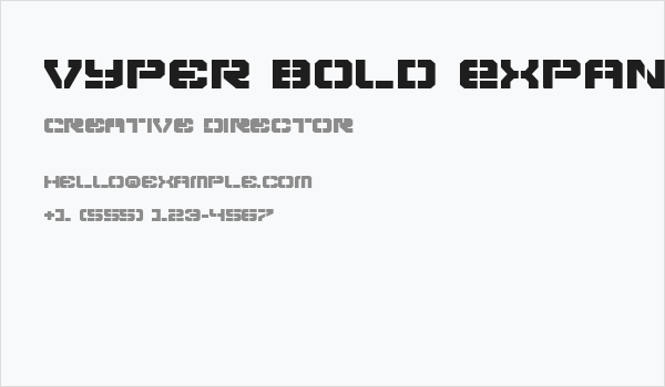 Vyper Bold Expanded Business Card