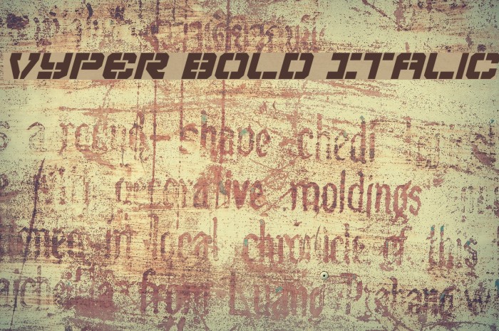Vyper Bold Italic Polices examples