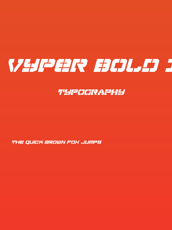 Vyper Bold Italic Poster