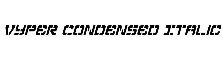 Vyper Condensed Italic  font caratteri gratis