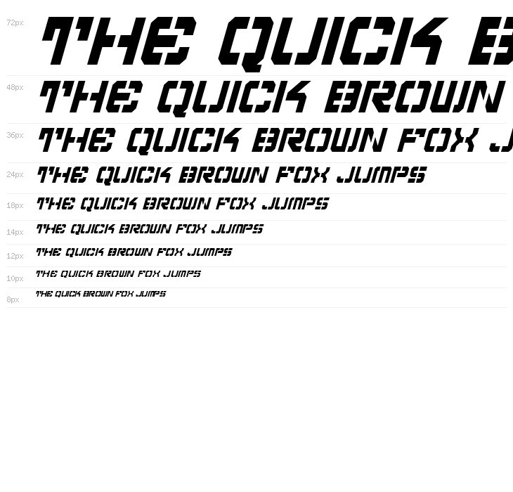 Vyper Condensed Italic Waterfall