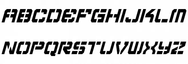 Vyper Condensed Italic फ़ॉन्ट लोअरकेस