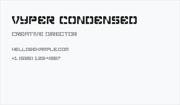 Vyper Condensed Business Card