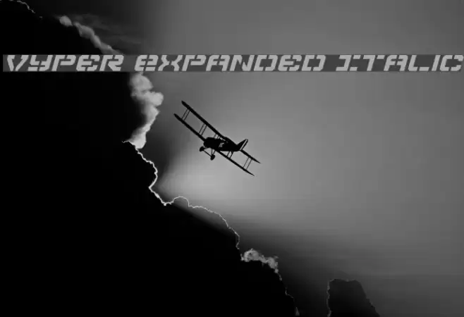 Vyper Expanded Italic Font examples