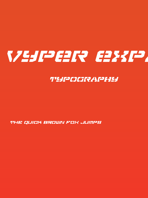 Vyper Expanded Italic Poster
