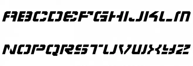 Vyper Expanded Italic फ़ॉन्ट लोअरकेस