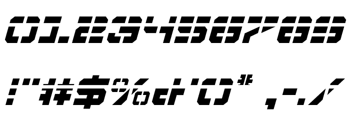 Vyper Laser Italic Font OTHER CHARS