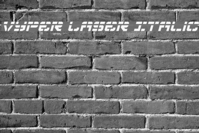 Vyper Laser Italic Schriftart examples