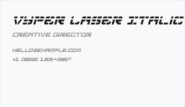 Vyper Laser Italic Business Card