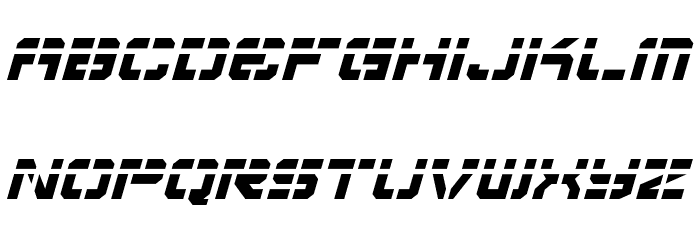 Vyper Laser Italic Font LOWERCASE