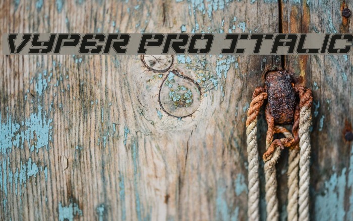 Vyper Pro Italic Font examples