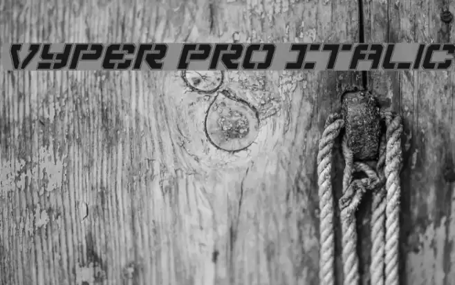 Vyper Pro Italic Schriftart examples