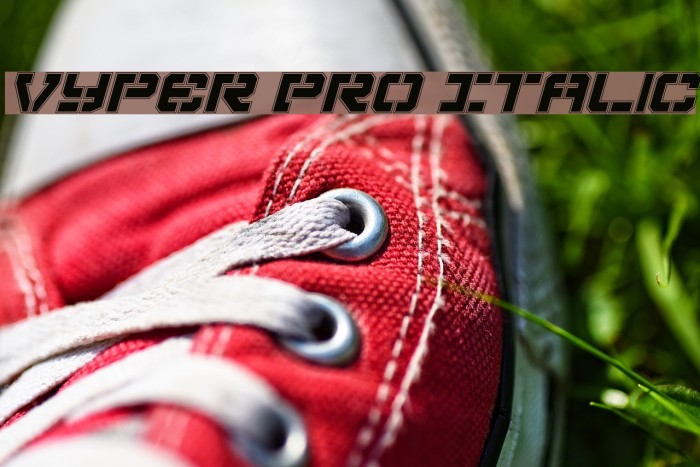 Vyper Pro Italic Font examples