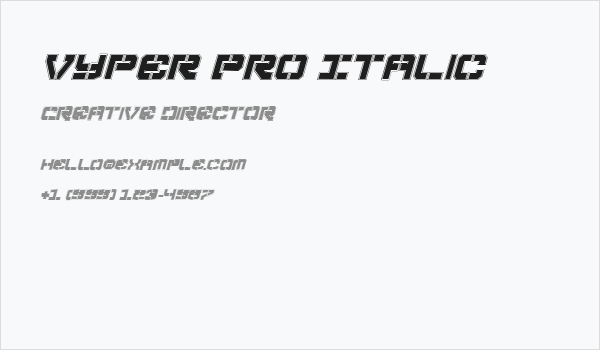Vyper Pro Italic Business Card