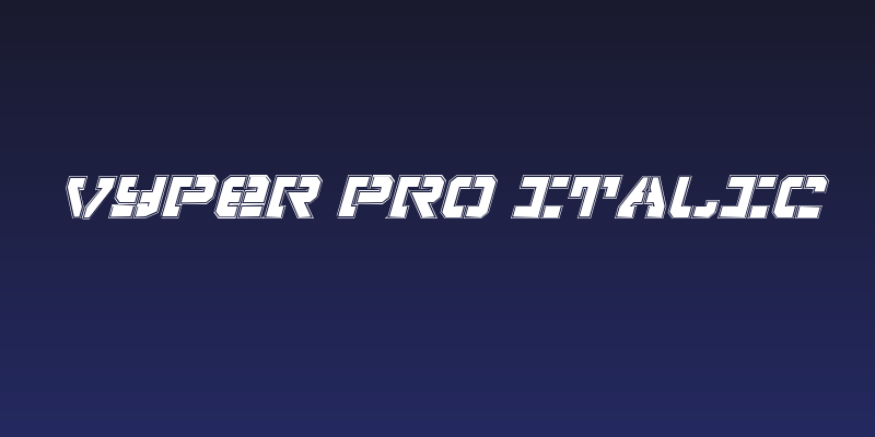 Vyper Pro Italic Social Header