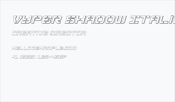 Vyper Shadow Italic Business Card