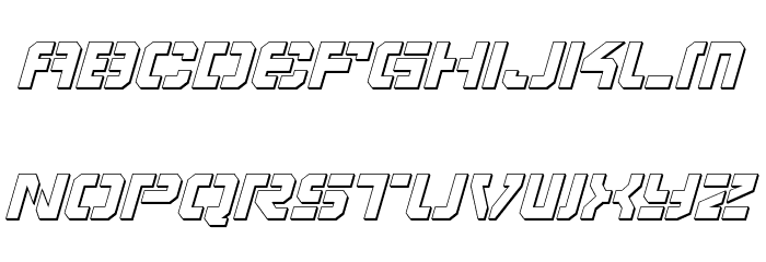 Vyper Shadow Italic Font LOWERCASE