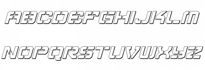 Vyper Shadow Italic Schriftart Kleinbuchstaben