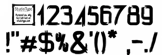 W@rdooM Font OTHER CHARS