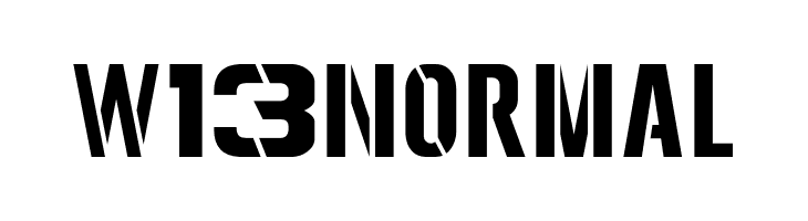 W13 Normal Font