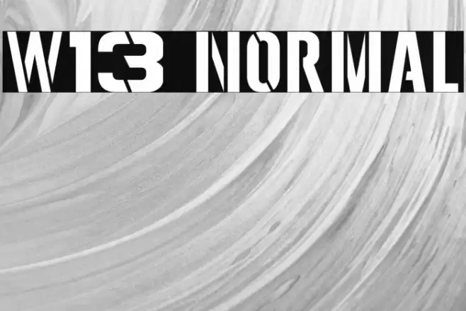 W13 Normal फ़ॉन्ट examples