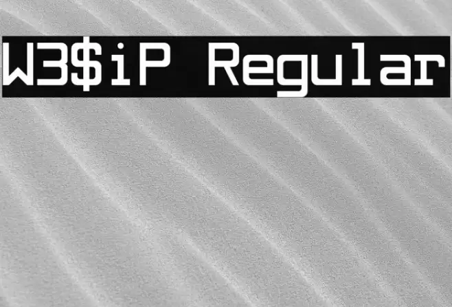 W3$iP Regular Font examples