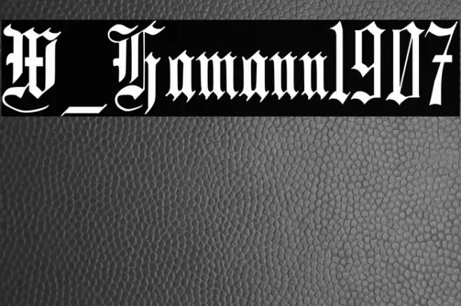 W_Hamann1907 خط examples