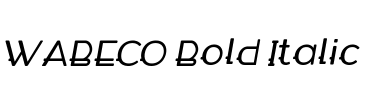 WABECO Bold Italic फ़ॉन्ट