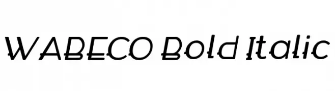 WABECO Bold Italic  Скачать бесплатные шрифты