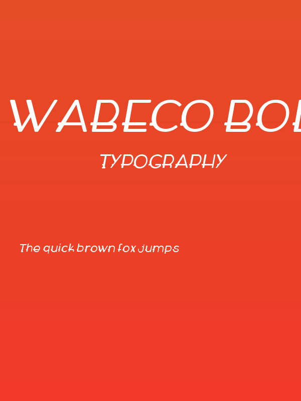 WABECO Bold Italic Poster