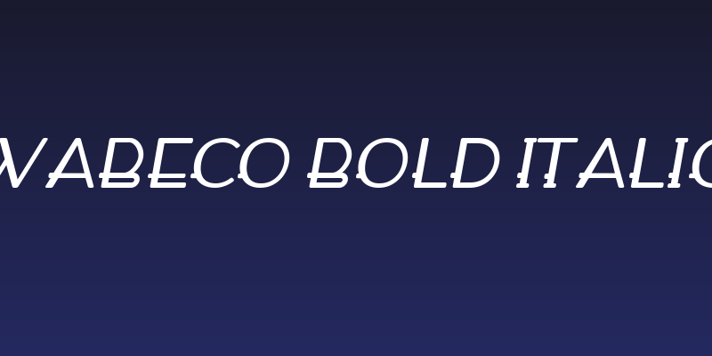 WABECO Bold Italic Social Header