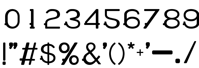 WABECO Bold Font OTHER CHARS