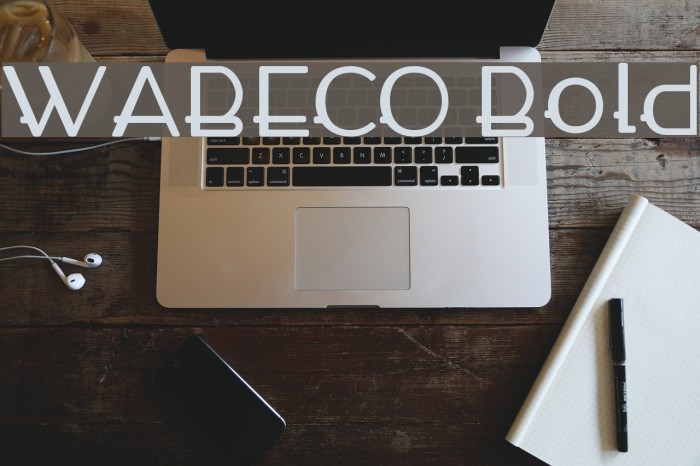 WABECO Bold Font examples