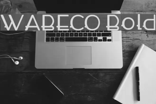 WABECO Bold Schriftart examples