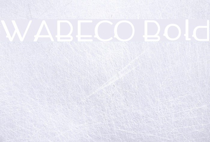 WABECO Bold Font examples