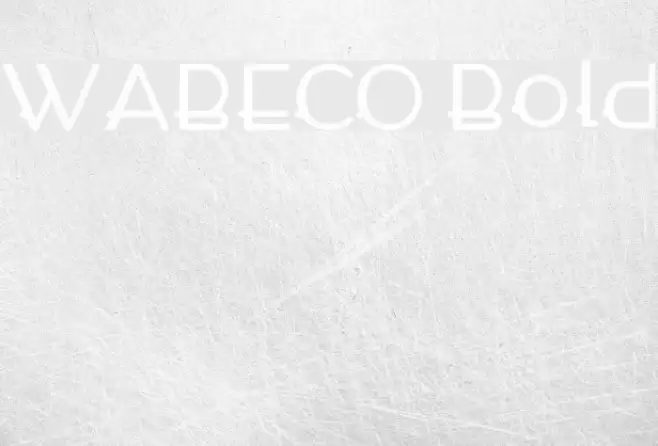 WABECO Bold Schriftart examples