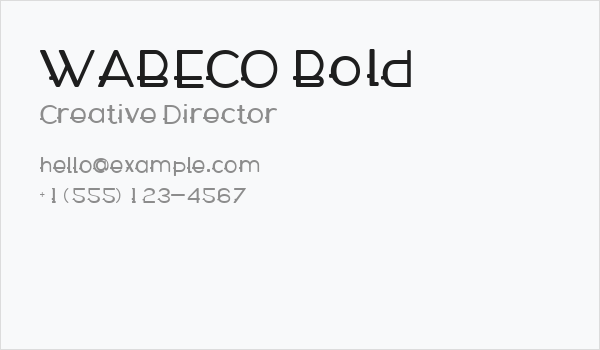 WABECO Bold Business Card