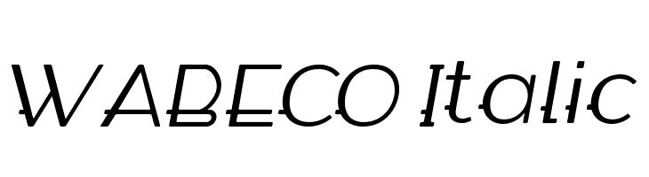 WABECO Italic Schriftart