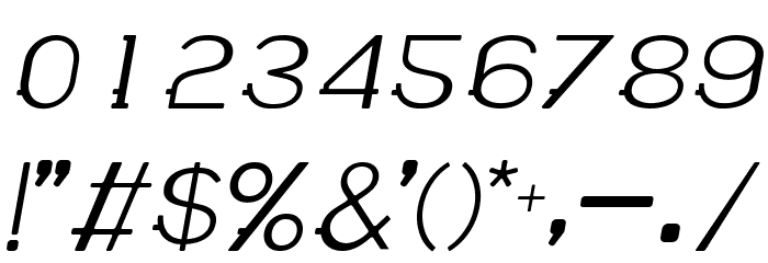 WABECO Italic Font OTHER CHARS