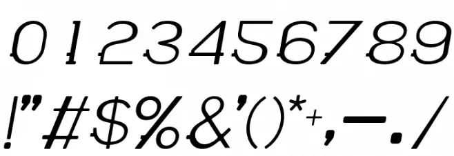 WABECO Italic Schriftart Anderer Schreiben