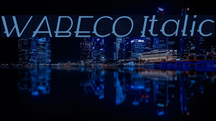 WABECO Italic Font examples