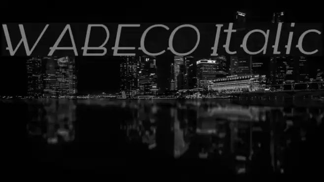 WABECO Italic Schriftart examples