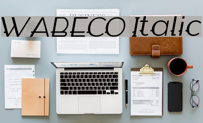 WABECO Italic Font examples