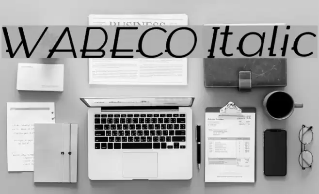 WABECO Italic Schriftart examples