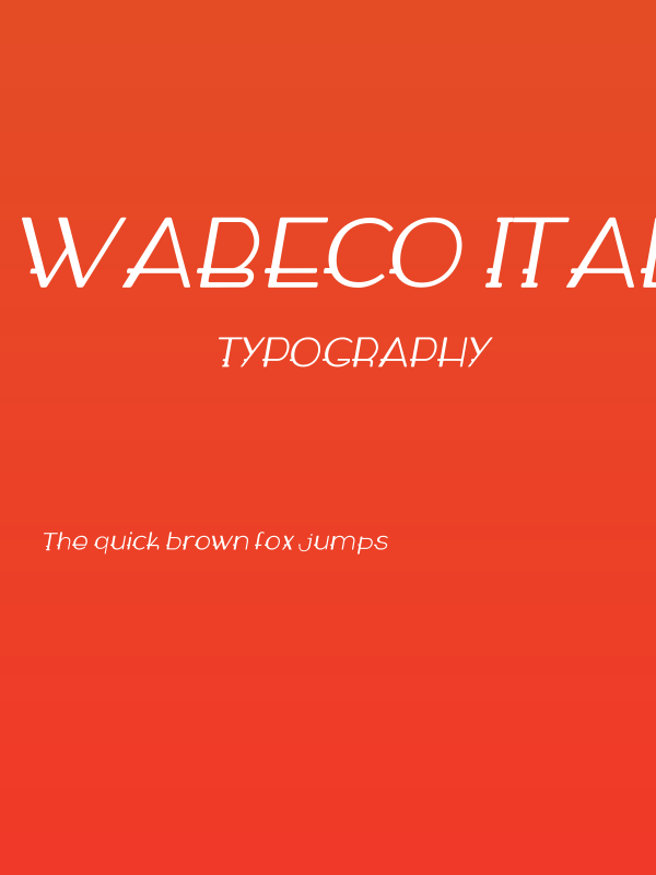 WABECO Italic Poster