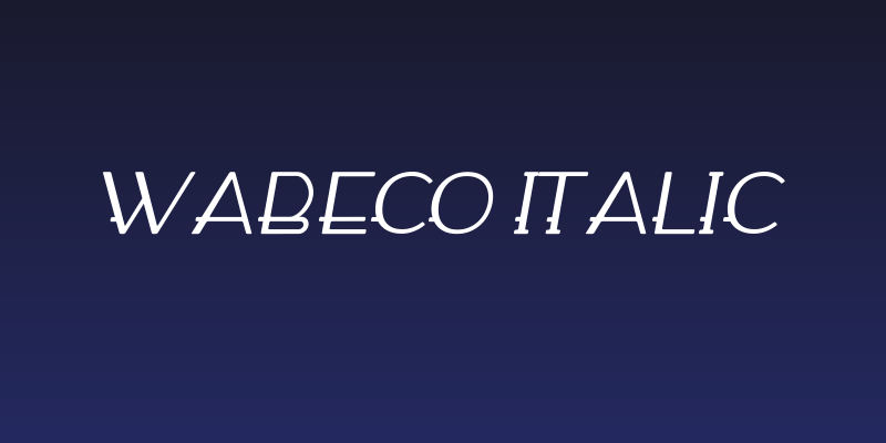 WABECO Italic Social Header