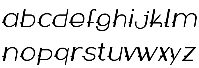 WABECO Italic Font LOWERCASE
