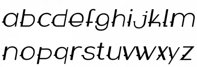 WABECO Italic Caratteri MINUSCOLO