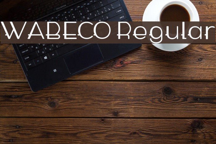 WABECO Regular Font examples